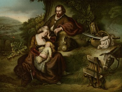 Rest on the Flight into Egypt by Christian Wilhelm Ernst after Dietrich